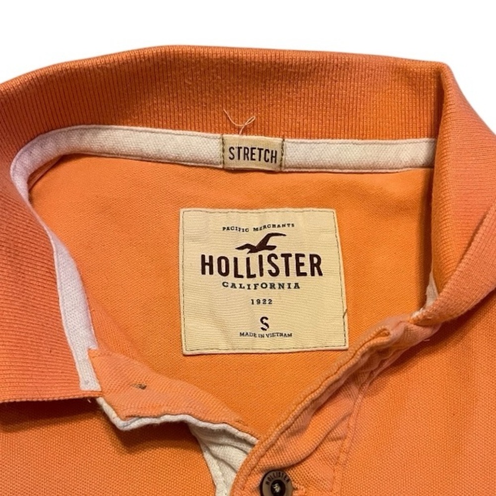 Hollister Men’s Orange Stretch Polo Shirt Size Small‎ - Picture 7 of 7